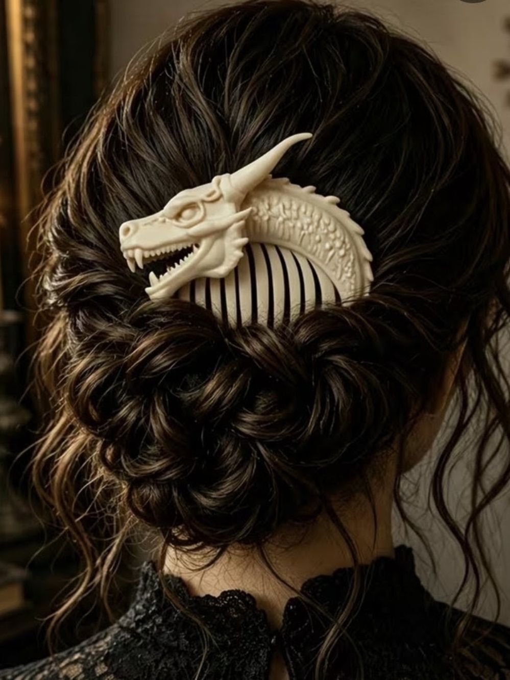 Dragon Hair Comb - Cream Hair Accessory
